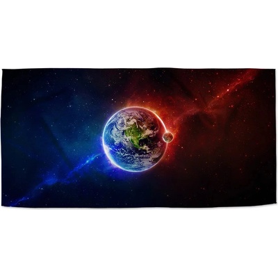 Sablio Ručník s potiskem Planeta Země 50 x 100 cm