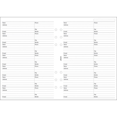 Filofax Adresář kompletní A5 bílá