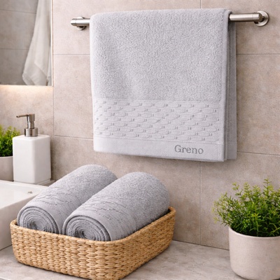 Greno NEW CHIC bavlnené uteráky a osušky svetlosivé svetlošedá 70 x 130 cm