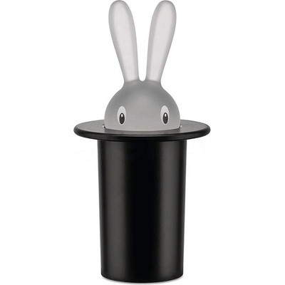 ALESSI stojan na párátka Magic Bunny černý