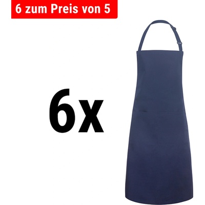 G.Gastro 6 Kusů Karlowsky Zástěra s laclem a kapsou Basic námořnická modrá D9785860