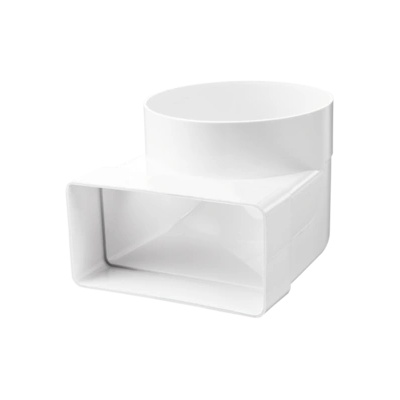 VENTS КОЛЯНО ПЛОСКО КРЪГЛО ЗА ВЪЗДУХОВОД 923 ф150 90х220 ПВЦ (923)