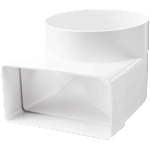 VENTS КОЛЯНО ПЛОСКО КРЪГЛО ЗА ВЪЗДУХОВОД 923 ф150 90х220 ПВЦ (923)