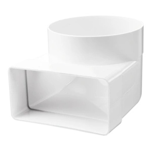 VENTS КОЛЯНО ПЛОСКО КРЪГЛО ЗА ВЪЗДУХОВОД 923 ф150 90х220 ПВЦ (923)