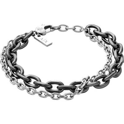 Armani Exchange Dvojitý oceľový náramok pre mužov AXG0161060