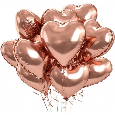 Fóliové srdce rose gold