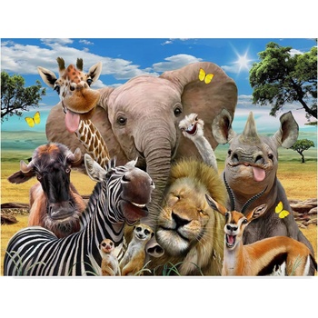 Image 1 of Norimpex - Puzzle Diamant painting: Safari selfie 30x40cm - 1 - 39 piese
