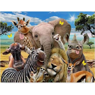 Norimpex - Puzzle Diamant painting: Safari selfie 30x40cm - 1 - 39 piese