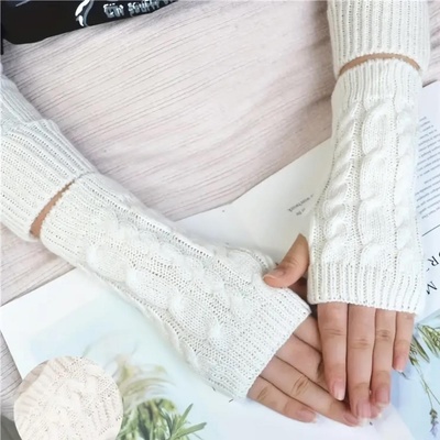 HARAHU Безпръстови ръкавици - Бяла kp30378 (30378)