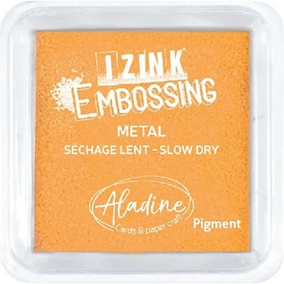 Aladine Razítkovací polštářek Izink Embossing metalický žlutá