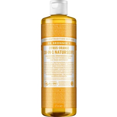Dr. Bronner's přírodní tekuté mýdlo s pomerančem a citrusy 18v1 475 ml