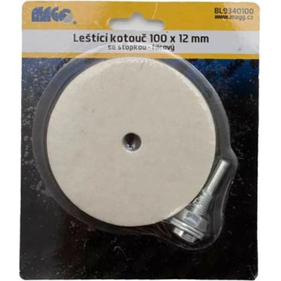 MAGG leštící filcový kotouč 100x12mm se stopkou BL9340100