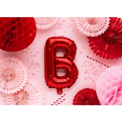 Party Deco FB2M B 007 Fóliový balón červený písmeno 35 cm B