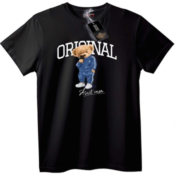 NOONEBRAND Тениска Оригинален Мечок Улично Облекло - 5XL, Black