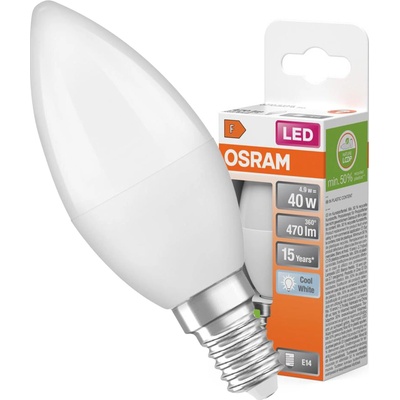 Osram LED žiarovka STAR CLB40 4,9 W E14 4000 K studená biela