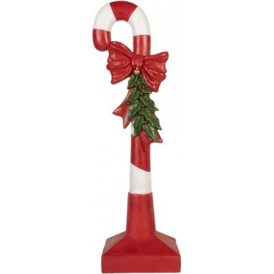 Clayre & Eef Christmas Decoration Candy Cane 25x18x83 Cm Red Plastic - 25*18*83 cm - Clayre & Eef