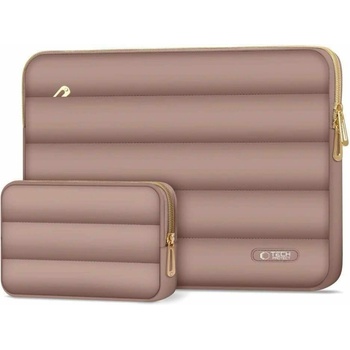 Tech-Protect Калъф за лаптоп Tech-Protect Puffy Laptop Sleeve, до 14" (35.56 cm), текстил, специална подплата, кафяв (THP3475)