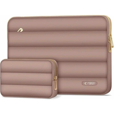 Tech-Protect Калъф за лаптоп Tech-Protect Puffy Laptop Sleeve, до 14" (35.56 cm), текстил, специална подплата, кафяв (THP3475)