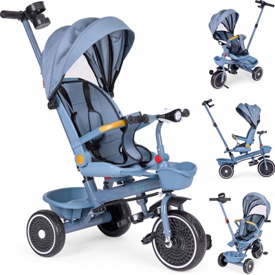 EcoToys 2v1 otočné sedadlo skladacia strieška modrá
