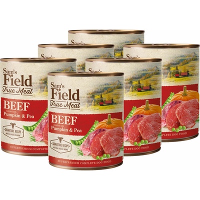 Sam's Field Adult True Beef with Pumpkin & Pea 6 x 800 g