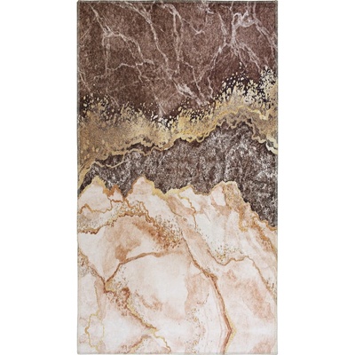 Vitaus Кафяв и кремав измиваем килим 200x80 cm - Vitaus (KRN-9541-80x200)