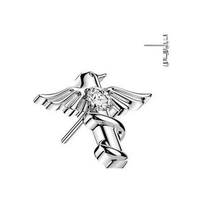 Šperky4U Náhradní ozdobná část k PUSH IN piercingu TITAN - TIT1731