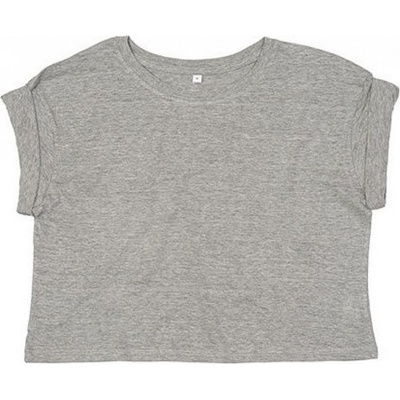 Mantis Crop Top z organic bio bavlny šedá melange melír
