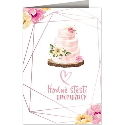 Nekupto Blahoželanie k svadbe Svadobná torta 115 x 170 mm 3609 J