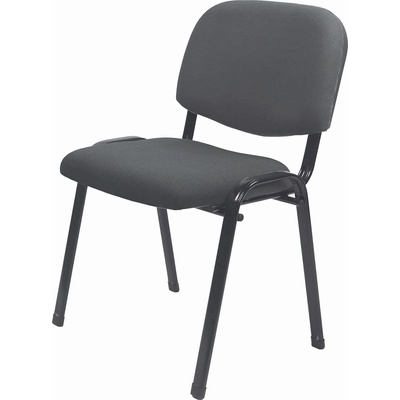 Посетителски стол Iso Iron Black, дамаска, сив (4010100436)