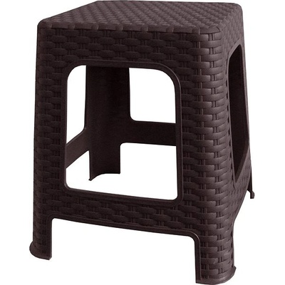 MEGAPLAST Taburet I. zahradní polyratan 36 x 33 x 33 cm, wenge