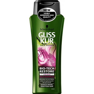 Schwarzkopf Gliss Kur Kur Bio-Tech Restore šampón na poškodené vlasy 250 ml