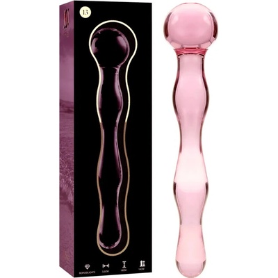 Ibiza Nebula Model 13 Dildo Borosilicate Glass 18 x 3.5 cm Pink