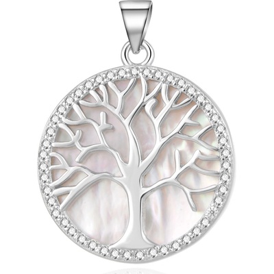 Beneto Stříbrný přívěsek s perletí Strom života TAGH175