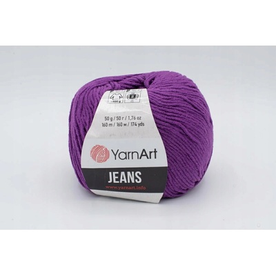 Priadza YarnArt Jeans bavlna 050 Fialová