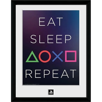 GBEye PLAYSTATION - Framed print "Eat Sleep Repeat" (30x40) (PFC3234)