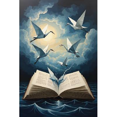 Plagát, Obraz - Magic Book Flight, Miguel Bruzual, 26.7 × 40 cm