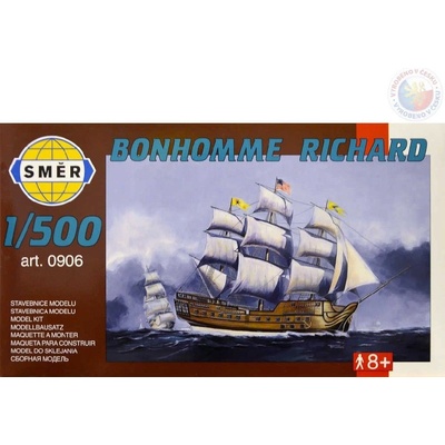 Směr Model loď Bonhomme Richard stavebnice lodě 1:500