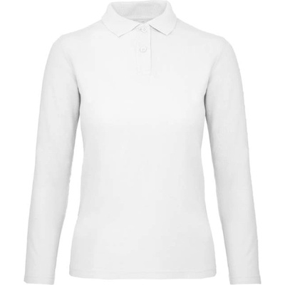 B&C Collection B&c id001 lsl / Дамска поло тениска с дълъг ръкав - бяла xxxl (010i1300113)