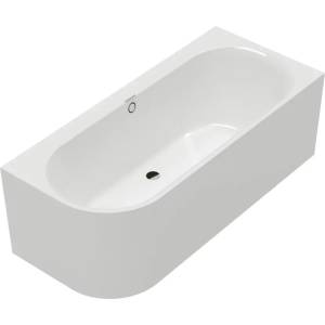 Villeroy & Boch Oberon 2.1 ъглова вана, свободностояща, 180x80 см, бяла, дясна, за стенен монтаж, BTW (UBQ180OBN9CR00VD01)