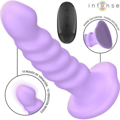Intense Brenda Spiral Design Vibrator with Remote M Purple