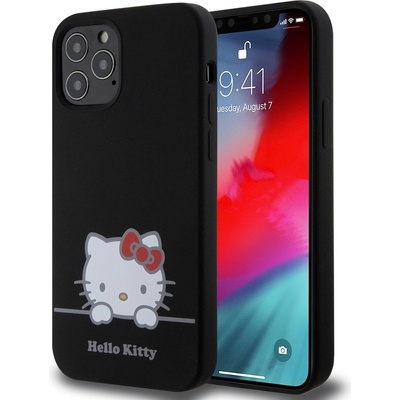 Hello Kitty Liquid Silicone Daydreaming Logo iPhone 12/12 Pro čierne
