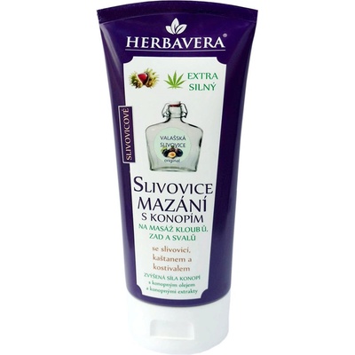 Herbavera slivovicové mazání s konopím 200 ml