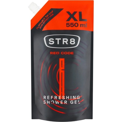STR8 Red Code sprchový gel pro muže náhradní náplň 550 ml