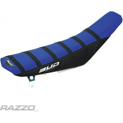 Potah sedla BudRacing Seat Cover FullTraction Yamaha YZ65 18-26 BlueBlack Blk Stripes