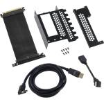 CABLEMOD Универсален брекет и кабел за вертикален монтаж за видео карта CableMod PCIe x16, 1x DisplayPort, 1x HDMI кабел (ZURC-016) - tehnik