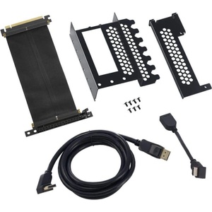 CABLEMOD Универсален брекет и кабел за вертикален монтаж за видео карта CableMod PCIe x16, 1x DisplayPort, 1x HDMI кабел (ZURC-016) - tehnik