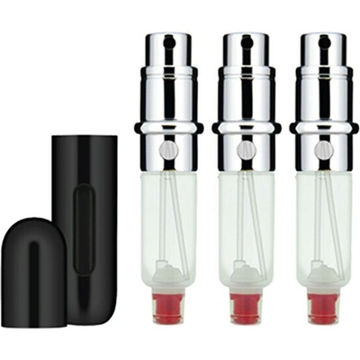 Classic HD plniteľný flakón 3 x 5 ml čierny