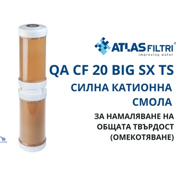 Atlas Filtri Atlas QA CF 20 BIG SX TS Контейнер със силна катионна смола за намаляване на общата твърдост 20" BIG (RA5207625)