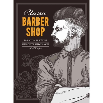 Ceduľa Barbershop - Classic
