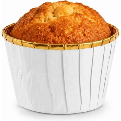 Cake Star Alobalové pevné košíčky na muffiny bílé se zlatým vnitřkem (50 ks)
